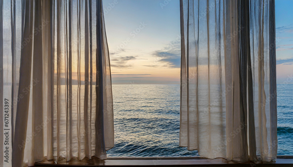 A Tranquil Sunset View from the Window