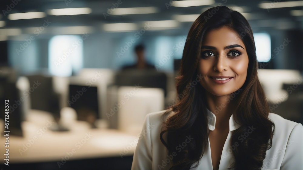 office portrait of an Indian businesswoman office portrait of an Indian businesswoman
