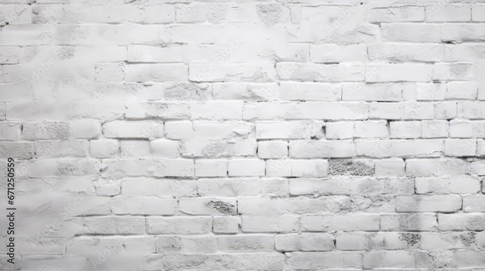 Fototapeta premium Abstract texture stained stucco light gray old White brick wall background Horizontal textures in the room wallpapers