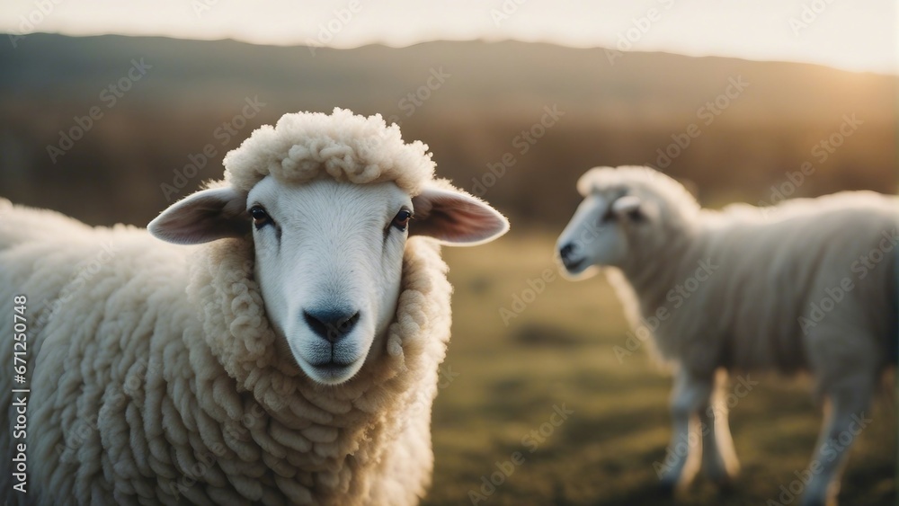 portrait of sheep in the countryside
portrait of sheep in the countryside