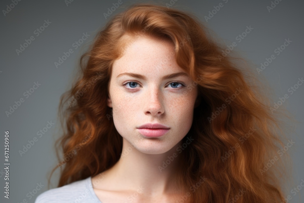 Young charming woman on a light background. Natural makeup. Natural beauty. Young charming woman on a light background. Natural makeup. Natural beauty.