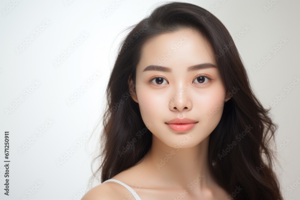 Young charming woman on a light background. Natural makeup. Natural beauty. Young charming woman on a light background. Natural makeup. Natural beauty.