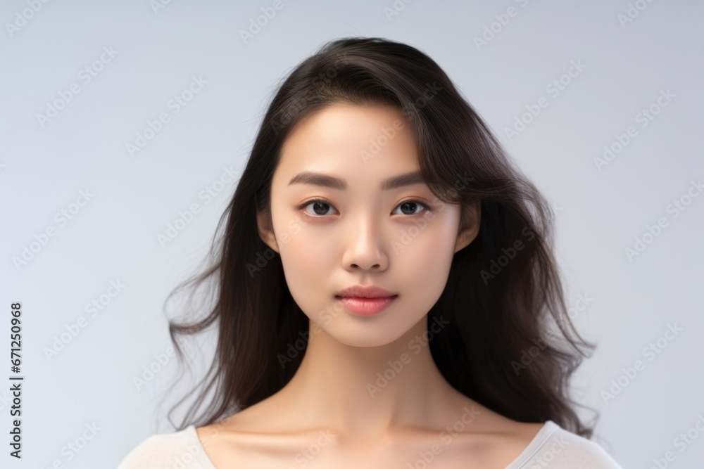 Young charming woman on a light background. Natural makeup. Natural beauty. Young charming woman on a light background. Natural makeup. Natural beauty.