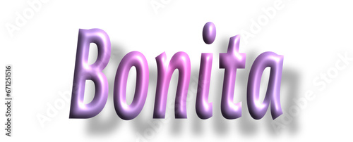 Bonita - pink color - female name - ideal for websites, emails, presentations, greetings, banners, cards, books, t-shirt, sweatshirt, prints, cricut, silhouette,	