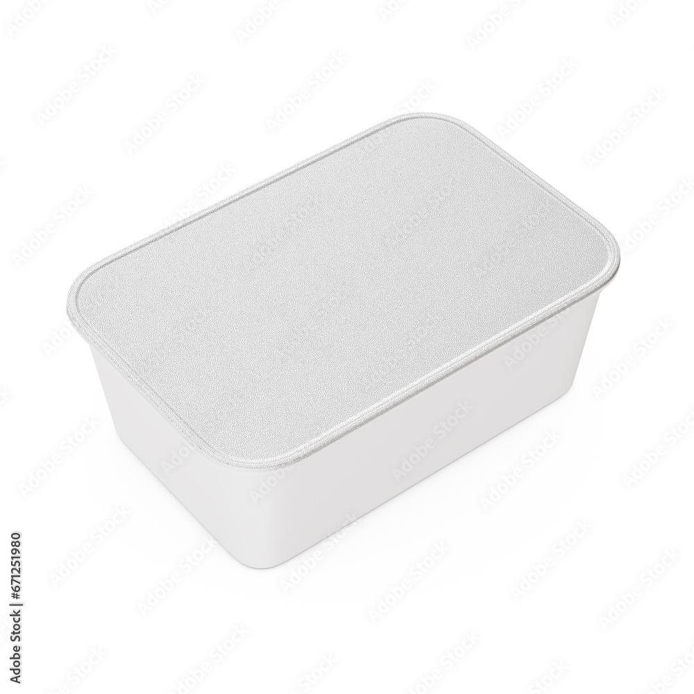 A blank image of a butter tub lid isolated on a white background A blank image of a butter tub lid isolated on a white background