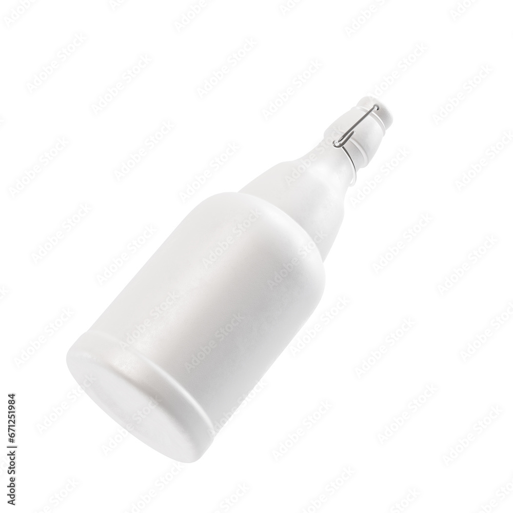 An image of a blank ceramic bottle isolated on a white background An image of a blank ceramic bottle isolated on a white background