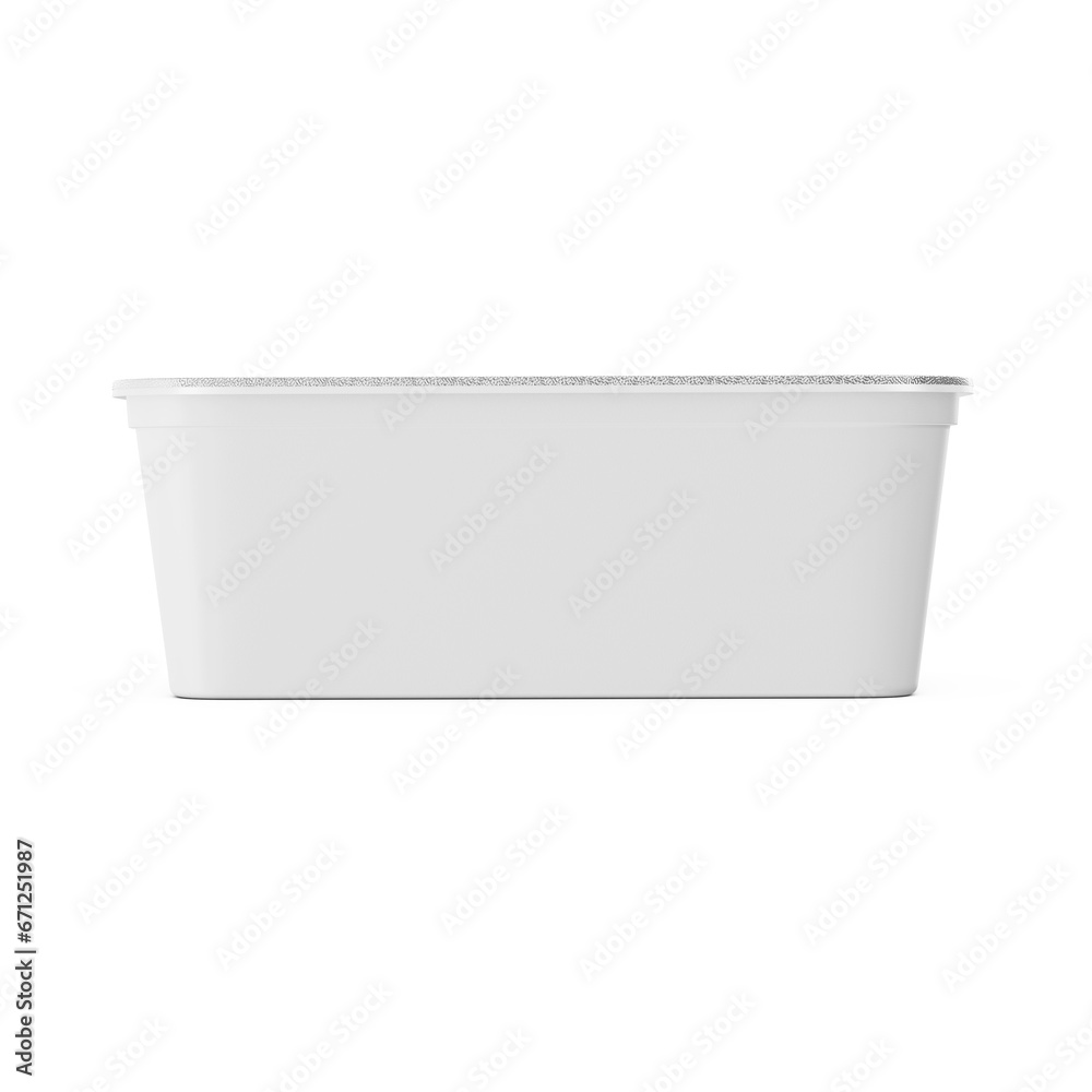 A blank image of a butter tub lid isolated on a white background A blank image of a butter tub lid isolated on a white background