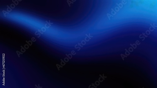 Black dark azure cobalt sapphire blue abstract background Color gradient Geometric shape Wave wavy curved line Rough grunge grain