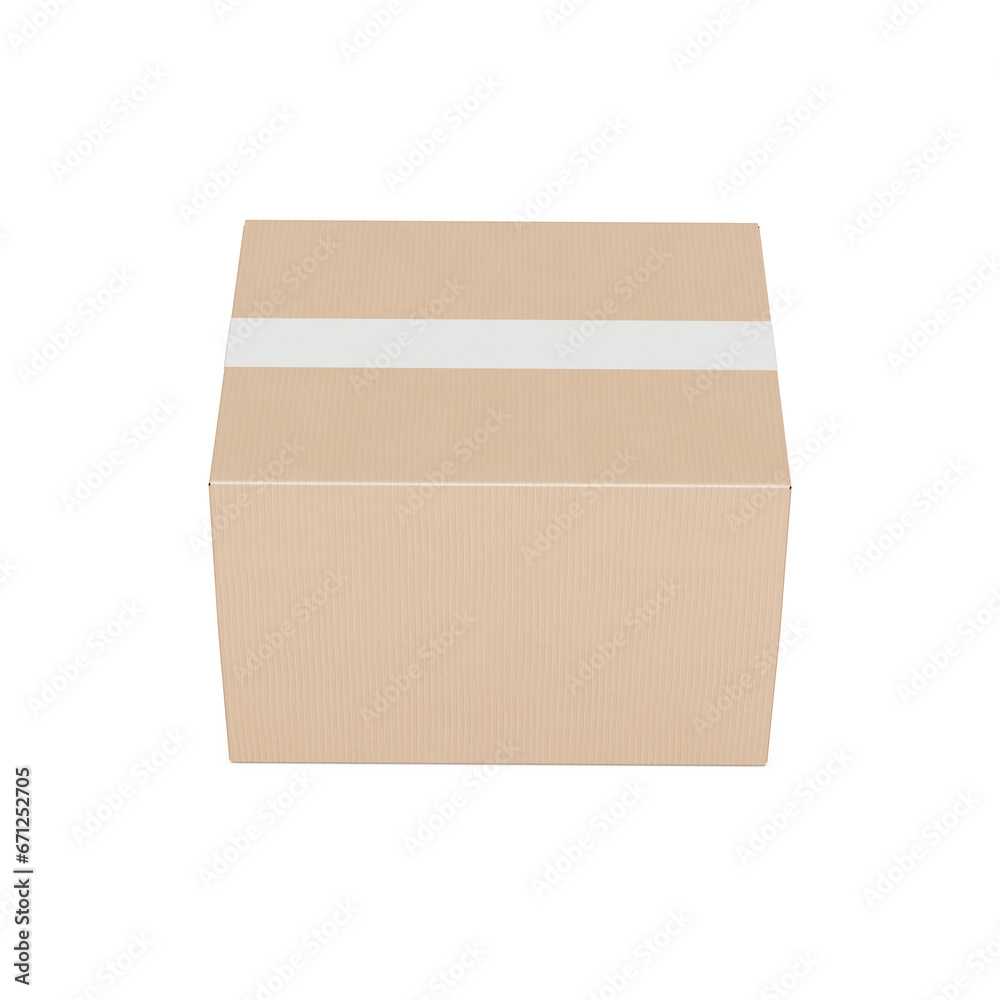 An image of a cardboard box isolated on a white background An image of a cardboard box isolated on a white background