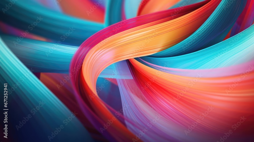 Bright Swirl Ribbon Background 