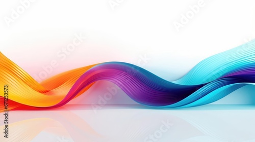 Colorful Wave on White 