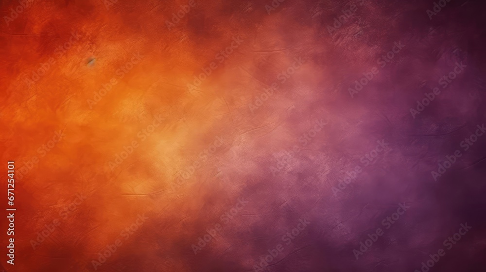 Dark orange brown purple abstract texture Gradient Cherry gold vintage elegant background with space for design Halloween