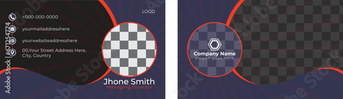 Corporate or Business double sided Business Card design Template for Company Brand Identity and Marketing