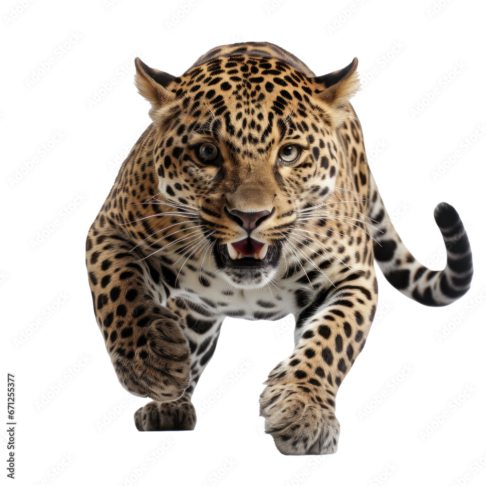 a jaguar in a jump isolated a jaguar in a jump isolated