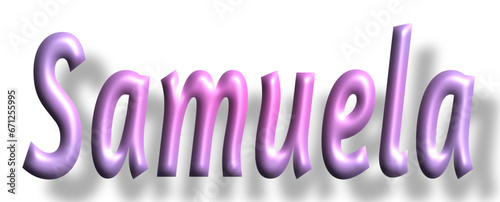 Samuela - pink color - female name - ideal for websites, emails, presentations, greetings, banners, cards, books, t-shirt, sweatshirt, prints, cricut, silhouette,

