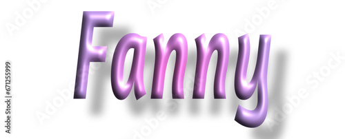 Fanny - pink color - female name - ideal for websites, emails, presentations, greetings, banners, cards, books, t-shirt, sweatshirt, prints, cricut, silhouette,

