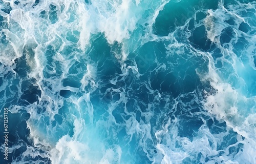 a blue and white ocean waves