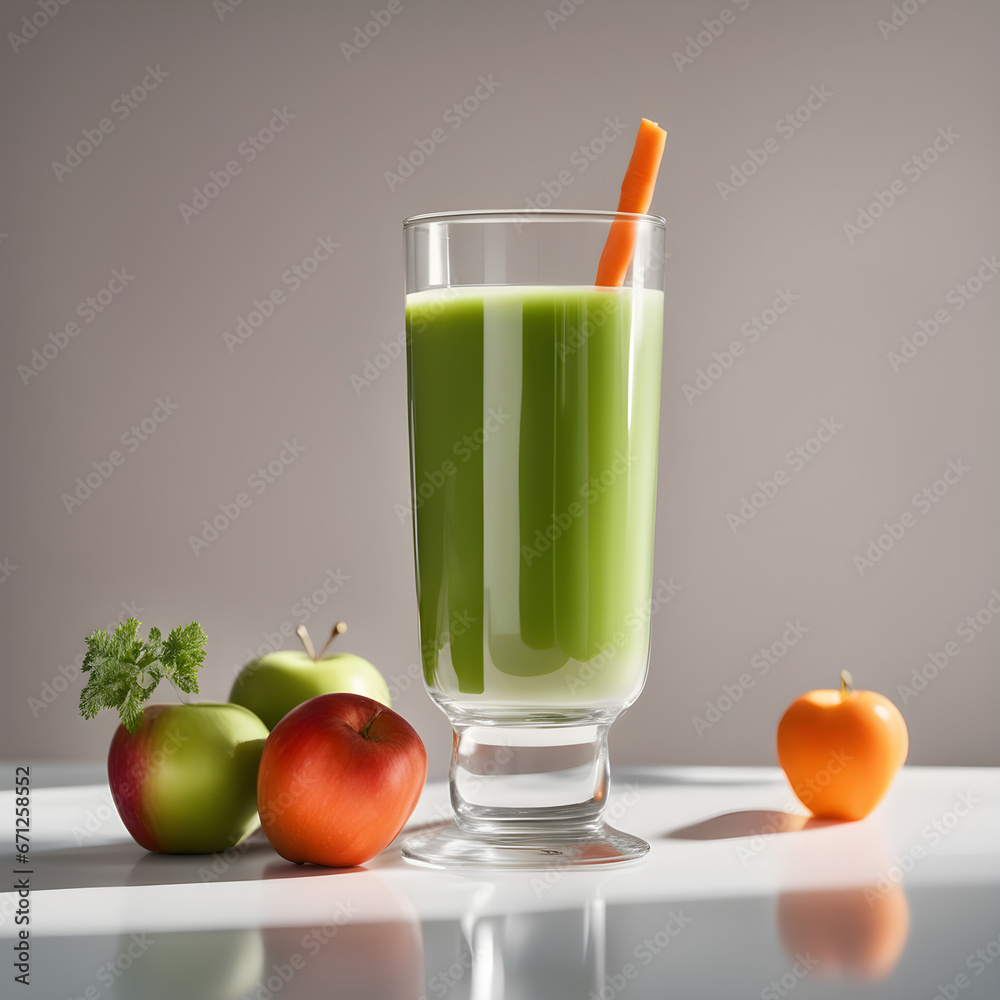 Healthy and refreshing homemade green juice made from apples Healthy and refreshing homemade green juice made from apples