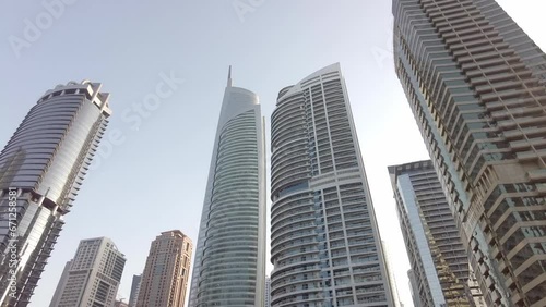 Jumeirah Lake Towers in Dubai, view from the water photo