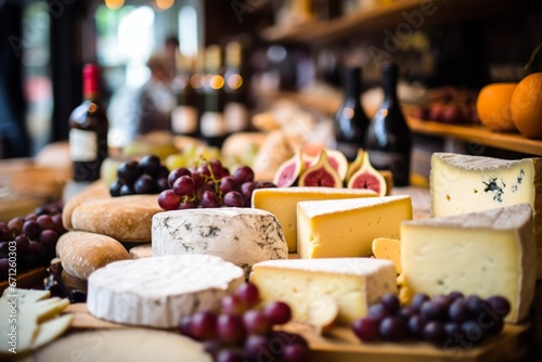 Vibrant Display of Assorted Cheeses and Fruit Arrangements