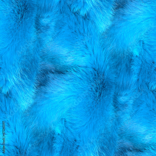 Abstract blue fur. Seamless background. 