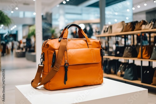 Orange Masculine Bag in Precisionist Style with Hidden Details © Prisme Productions