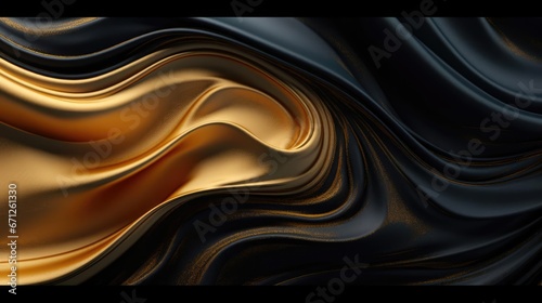 Waves of Gold and Black Silk 