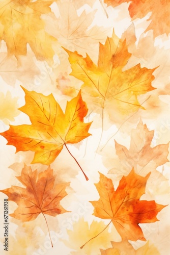 A beautiful painting depicting a bunch of autumn leaves. Perfect for adding a touch of nature and warmth to any space.