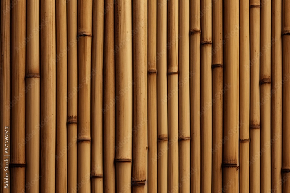 A detailed close up view of a bamboo wall. This image can be used for various purposes such as interior design, nature themes, or Asian-inspired concepts. A detailed close up view of a bamboo wall. This image can be used for various purposes such as interior design, nature themes, or Asian-inspired concepts.