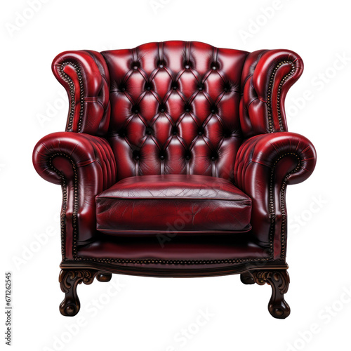 a red chair isolated