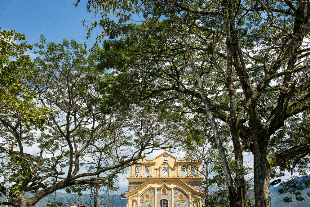 Anza, Antioquia - Colombia. October 17, 2023. San Francisco de Asis Parish of Catholic worship Anza, Antioquia - Colombia. October 17, 2023. San Francisco de Asis Parish of Catholic worship