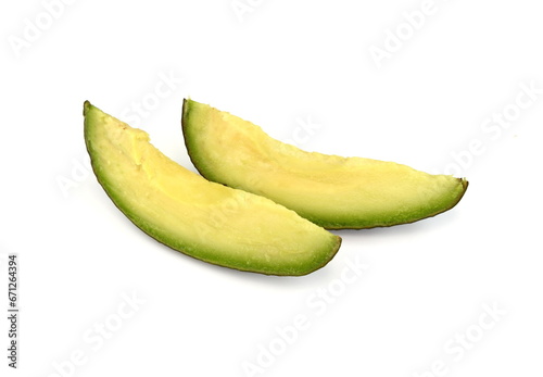 Fresh avocado isolated on white. Ripe fresh green avocado.