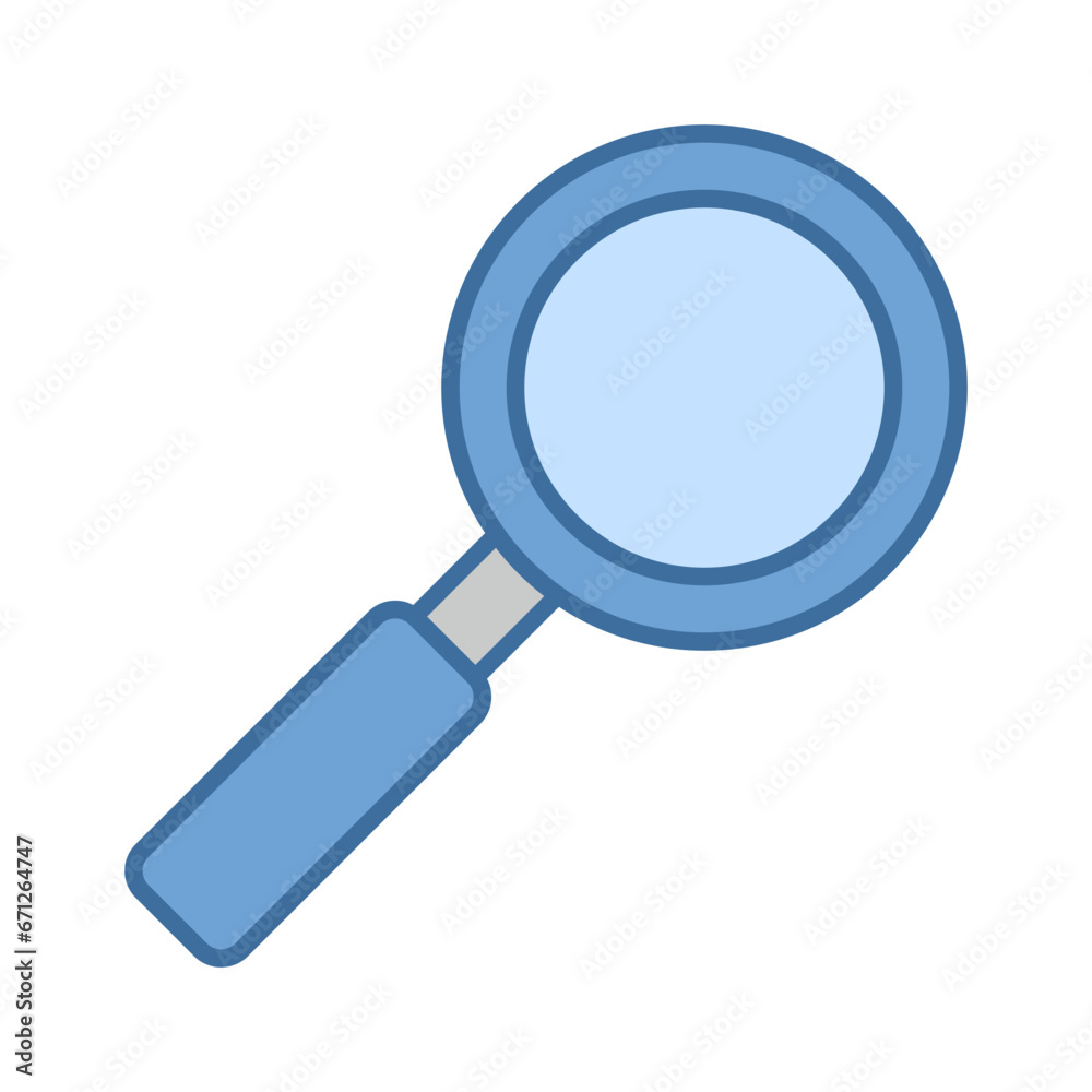 Magnifier icon, research symbol vector graphic Magnifier icon, research symbol vector graphic