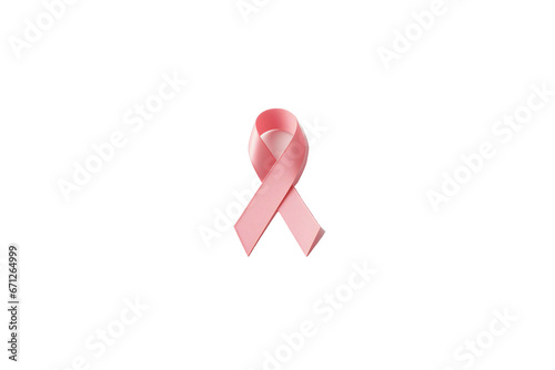 Ruban rose porté à la boutonnière, contre le cancer du sein pour Octobre rose et soutenir la recherche et le dépistage dans la lutte contre le cancer du sein photo