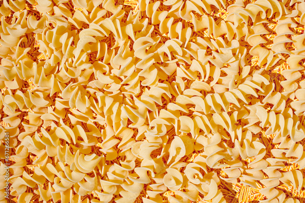Pasta fusilli noodle abstract background Pasta fusilli noodle abstract background