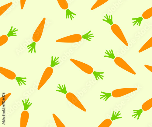 Wallpaper Mural Carrot, vegetable, agriculture, food and meal, seamless vector background and pattern. Harvest, plant, nature, leaf, leaves, nourishment and grocery, vector design and illustration Torontodigital.ca