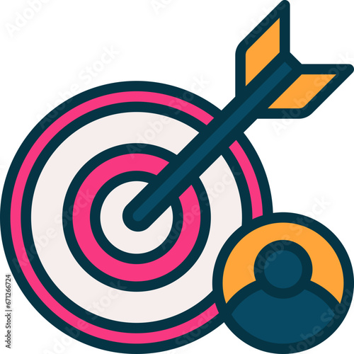 job hiring fille color icon. vector icon for your website, mobile, presentation, and logo design.