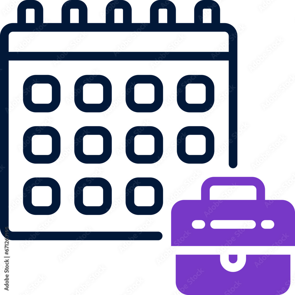 schedule dual tone icon. vector icon for your website, mobile, presentation, and logo design.