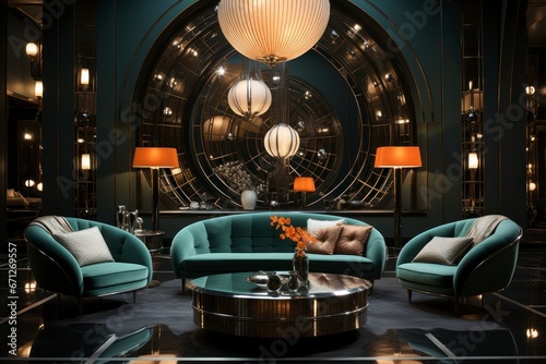 Art Deco interior design is a popular design style of the 1920s and    30s characterized especially by sleek geometric or stylized forms