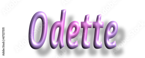 Odette - pink color - female name - ideal for websites, emails, presentations, greetings, banners, cards, books, t-shirt, sweatshirt, prints, cricut, silhouette,
