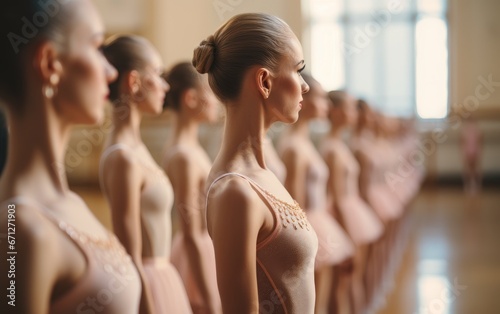 A beautiful close up photo of a ballet class