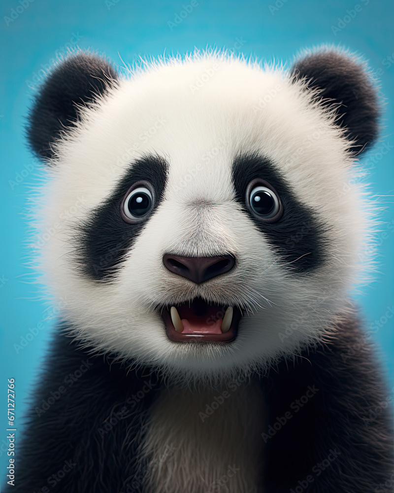 Fototapeta premium A cute little panda