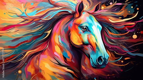 abstract horse head