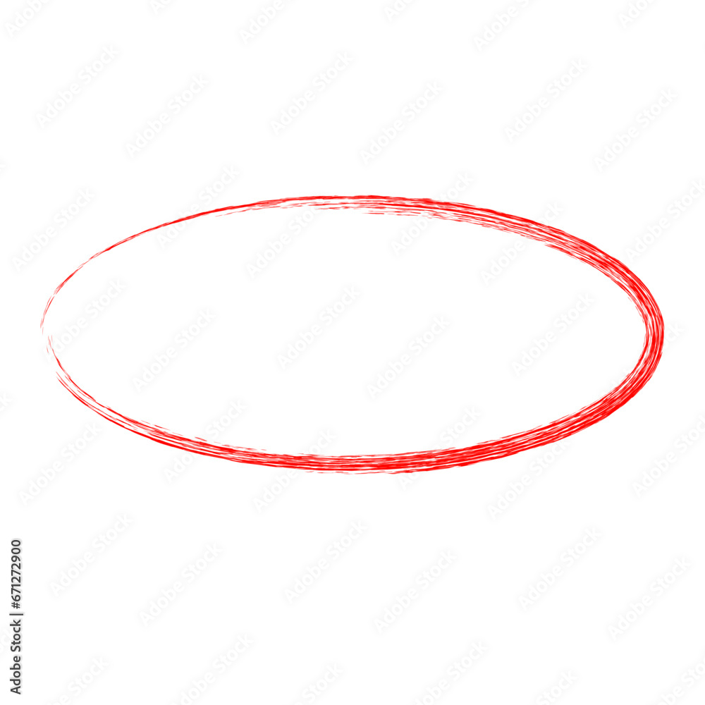 red oval crayon frame, simple hand draw sketch at white background red oval crayon frame, simple hand draw sketch at white background