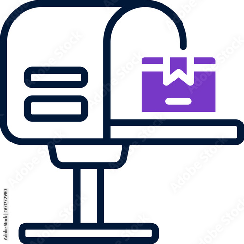 postbox dual tone icon. vector icon for your website, mobile, presentation, and logo design.