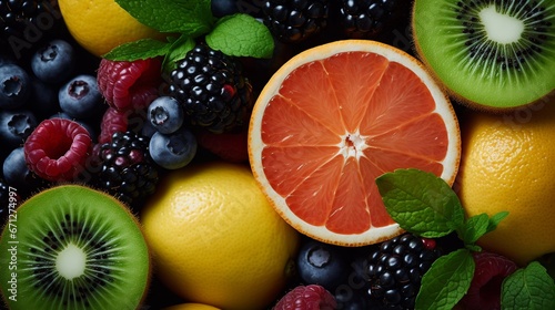 Vibrant Wellness  A Close-Up of Fresh Fruits