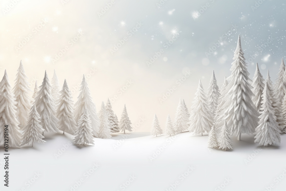 White Christmas composition background.