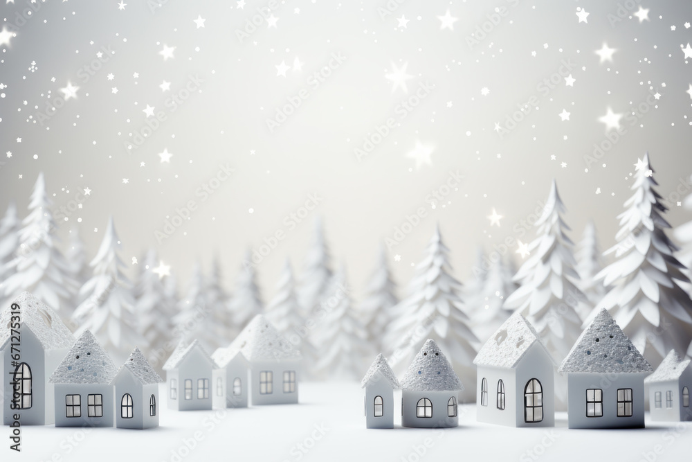 White Christmas composition background.