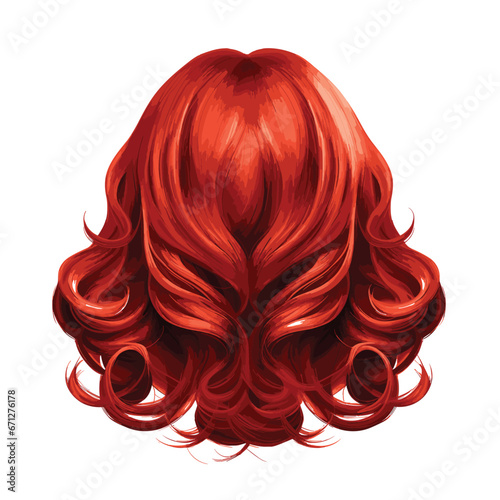 Women wigs hairstyle back icon