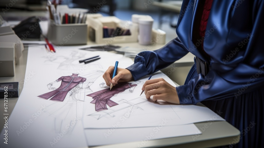 Sewing fashion designer constructor , work on the creation of clothes ...